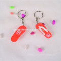 Promotional 3d rubber OEM keychain with ring